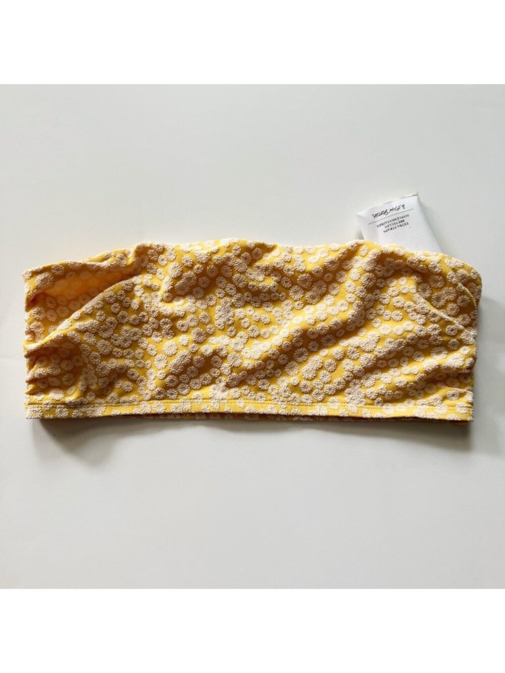 3 for $20 & Other Stories Bandeau Bikini Topin Yellow Floral Size 12 NWT